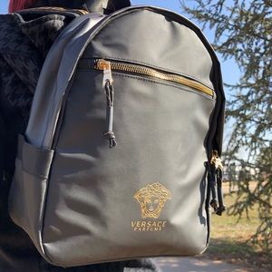 VERSACE PARFUMS - Women’s Backpack - Black and Gold